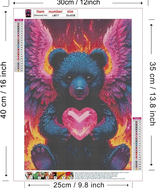 Bear Diamond Painting Kits for Adults, 5D Kit for Beginners