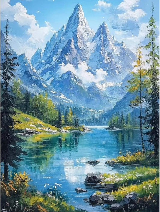 MAXBYE Landscape Diamond Painting Kits for Adults, 5D Mountains & Rivers