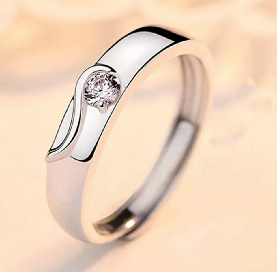 Silver Angel Wing Adjustable Ring