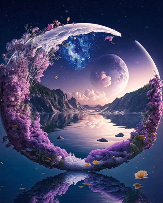 Diamond Painting Kits 5D Crystal Moon Full Drill Crystal Rhinestone Craft 12x16
