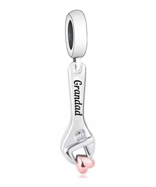 Brand New Sterling silver Grandad Wrench Memory Charm