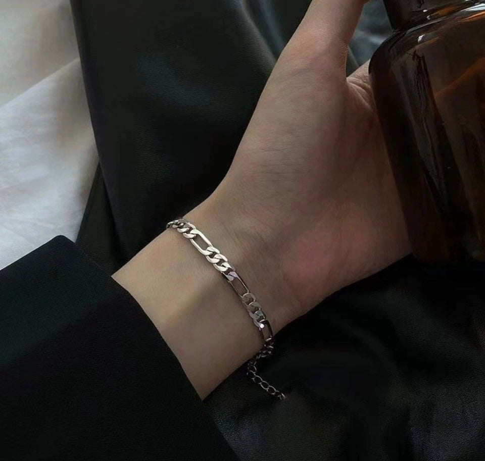 925 Stirling silver chain bracelet for women