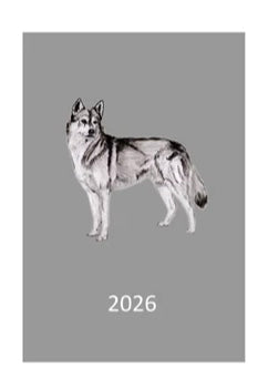 Siberian Husky 2026 Diary A5 grey