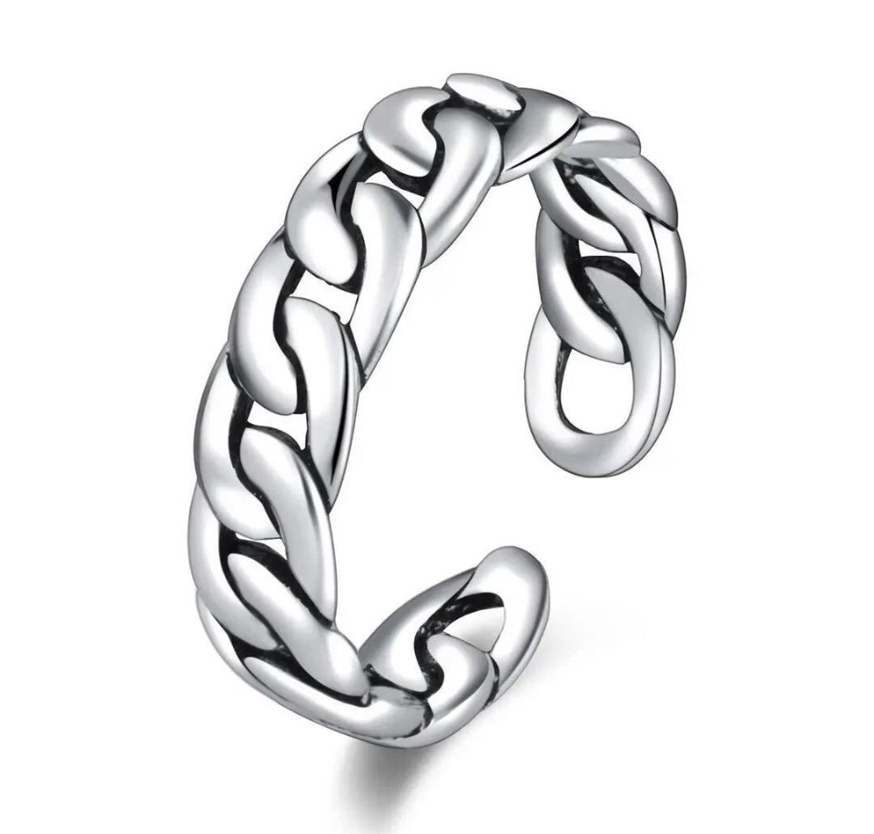 Mens Silver Ring Band Stainless Steel