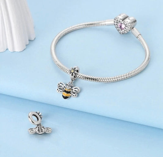 Bee Charm For Bracelets S925 Sterling Silver