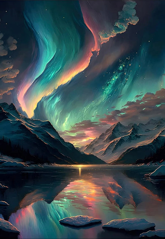 Bowetile DIY Aurora Diamond Art Painting Kits for Adults