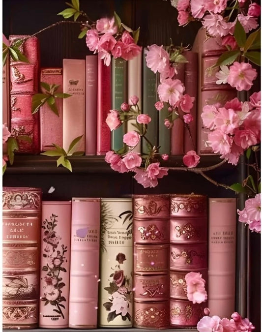 Bookshelf Flowers Diamond Art Kits