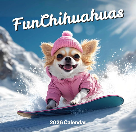 Calendar 2026 - Funny Dog Wall Calendar 2026. Large 12 Month, Month to View