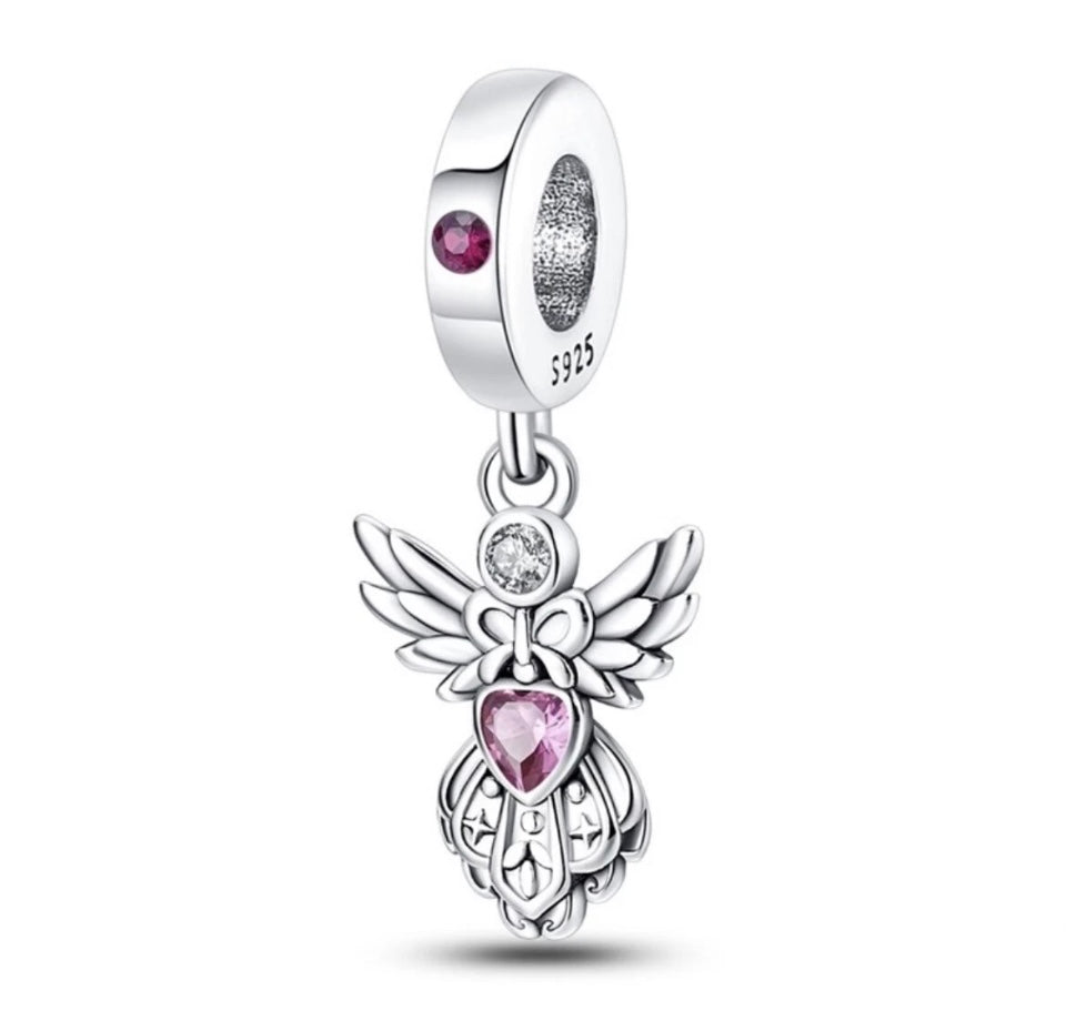 Sterling Silver Angel Fairy Bracelet Charm, S925