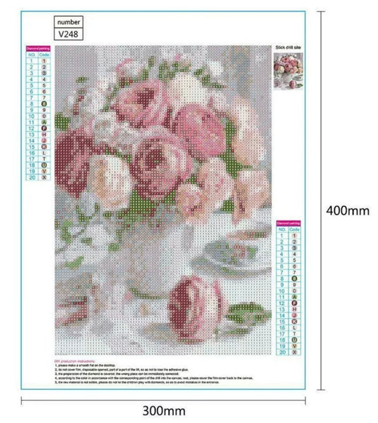 5D Full Drill Diamond Painting Rose Flower kit 30cm x 30cm