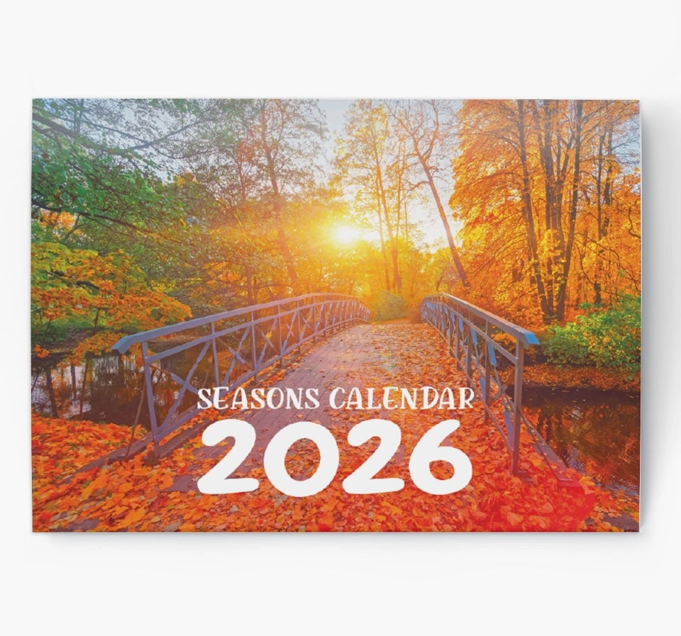 2026 Seasons Calendar Wall Monthly Planner Family Home Organiser