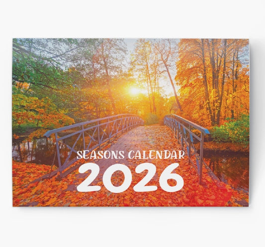 2026 Seasons Calendar Wall Monthly Planner Family Home Organiser