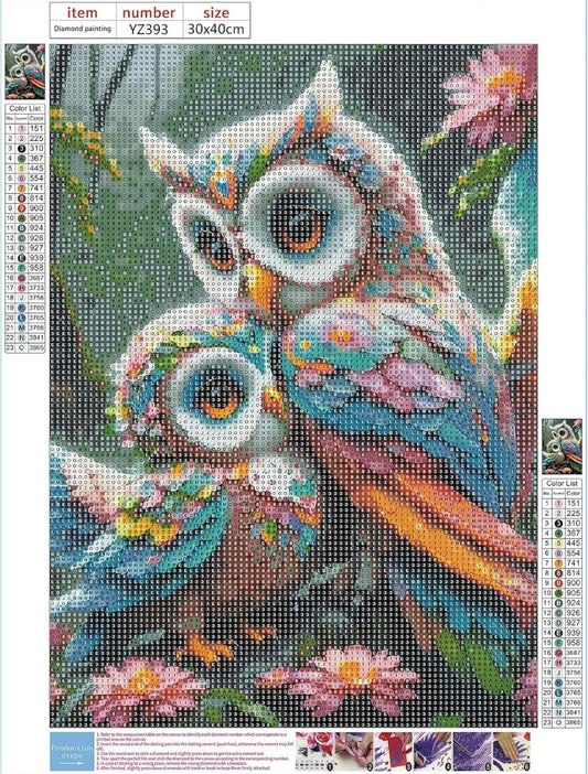 DPHERO Colorful Owl Diamond Painting Kits for Adults