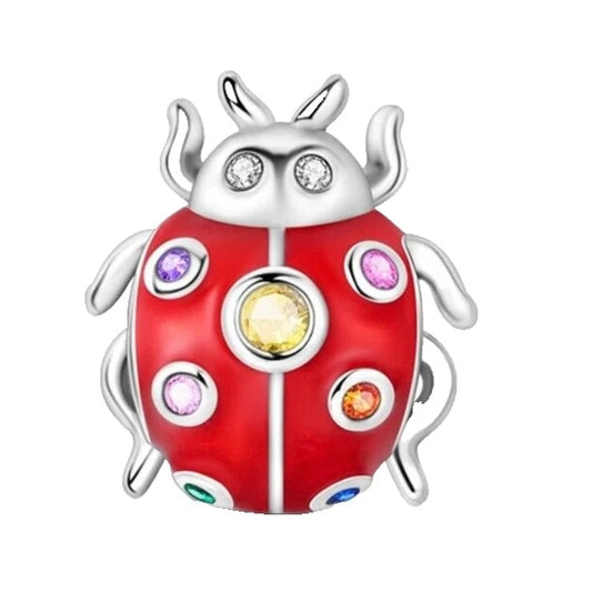 Lucky Ladybug Charm For European Bracelets S925 Sterling Silver