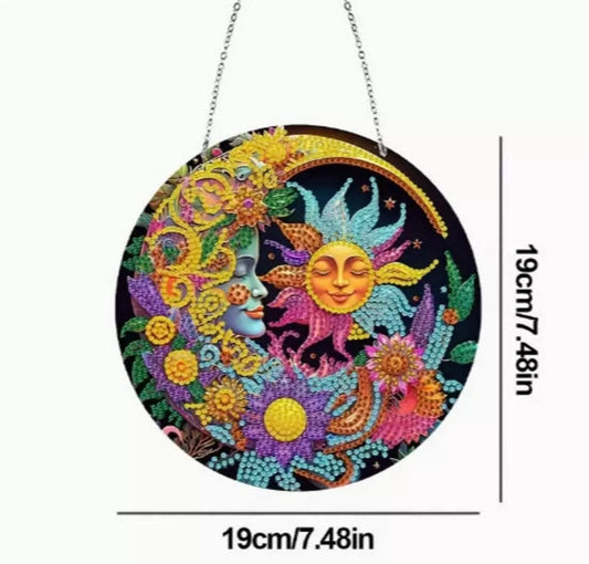 5D Hanging Mystical Sun and Moon Diamond Art Kit
