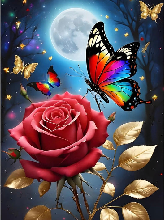 DPHERO DIY Roses Diamond Painting Kits for Adults,5D Butterfly