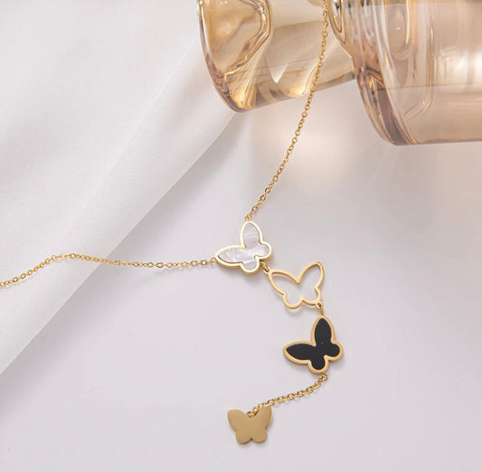 Necklace Gold Jewellery Butterfly Stainless Steel