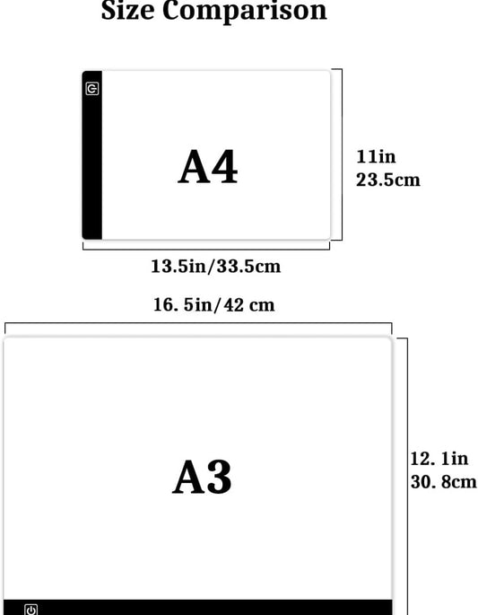 A3 LED Light Pad for Diamond Painting, Diamond Art Light Board Kit