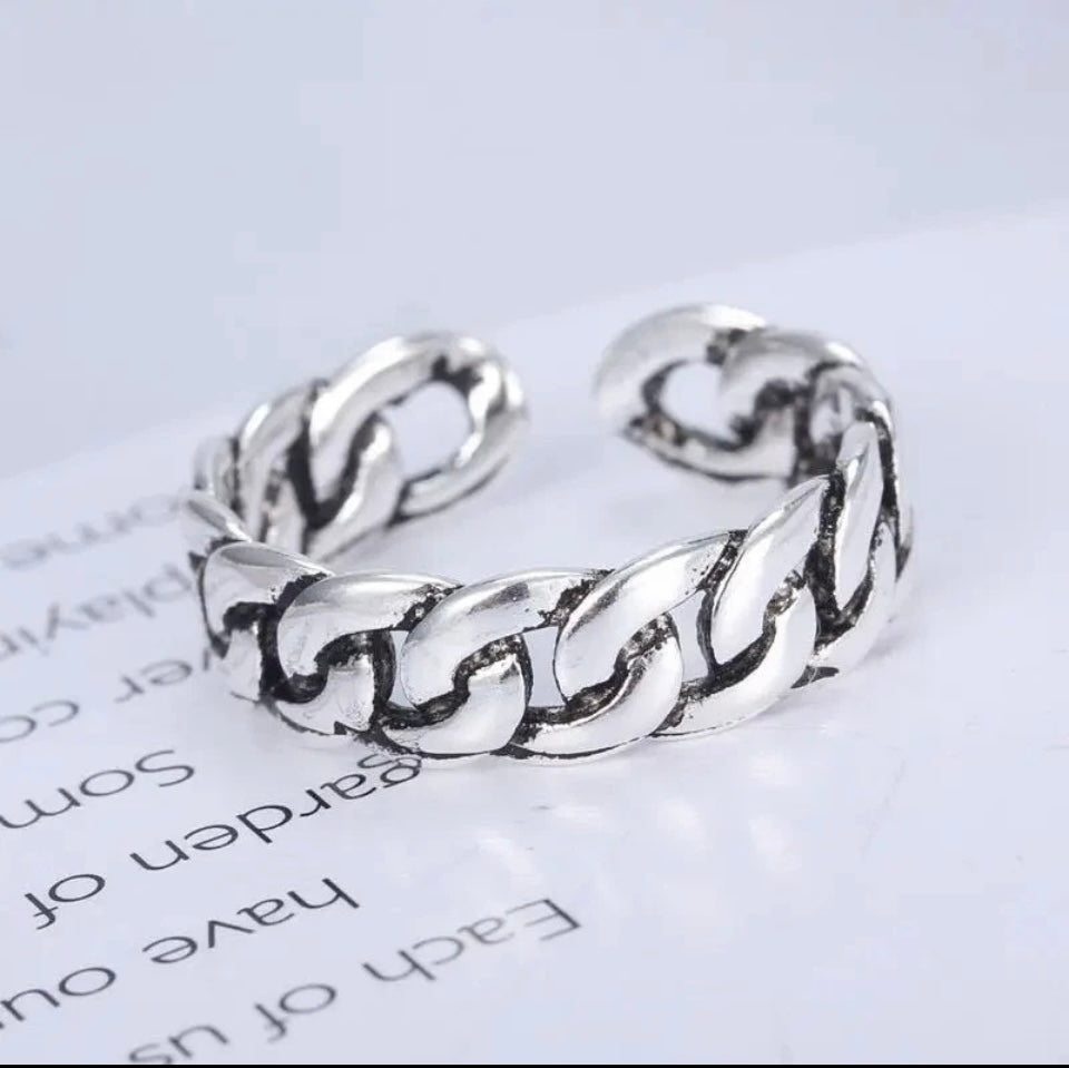 Mens Silver Ring Band Stainless Steel