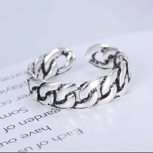 Mens Silver Ring Band Stainless Steel