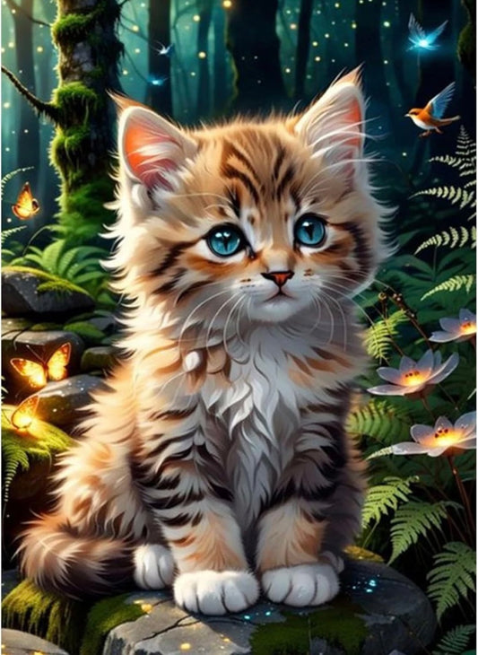 Diamond Painting Kits for Adults and beginners cat and flower