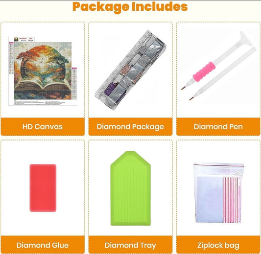 GHHKUD Tree of Life Book 5D Diamond Art Kits