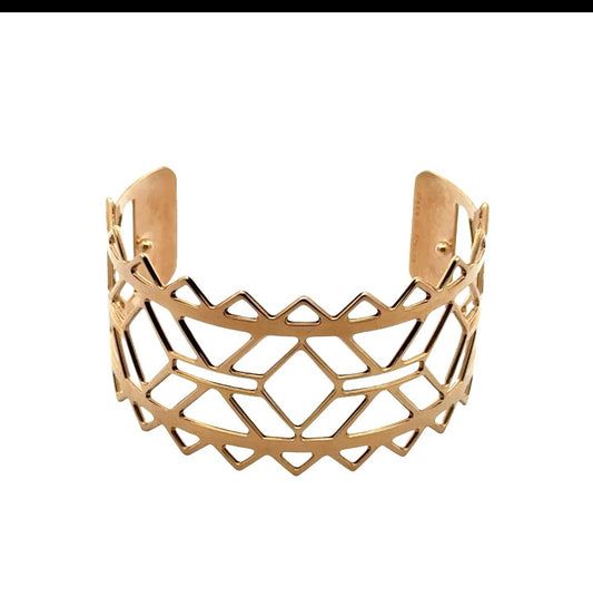 Les Georgettes Bangle 25mm Gold Inca RRP£72 BOXED