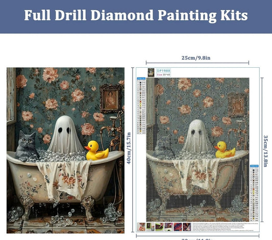 Auremi Ghost Bathtub Diamond Art Kits,5D