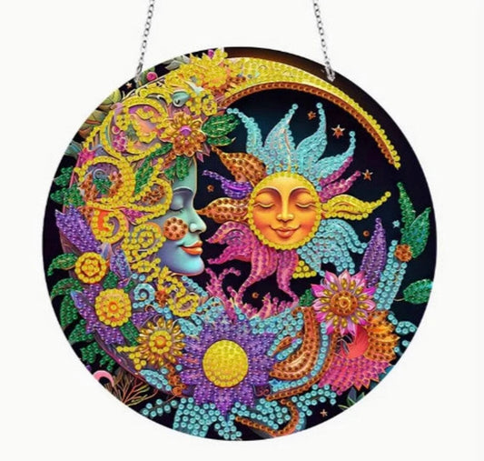 5D Hanging Mystical Sun and Moon Diamond Art Kit