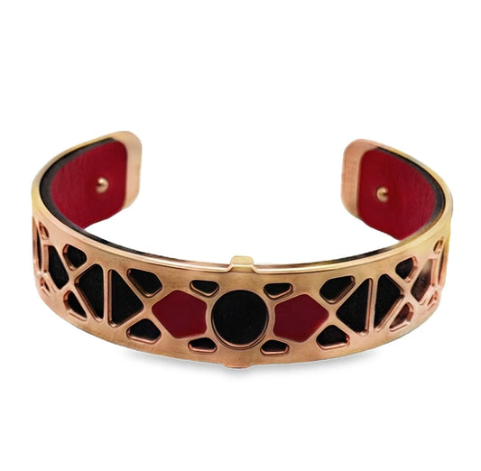 Les Georgettes by Altesse Bangle 14mm Gold Bora RRP £54 BOXED