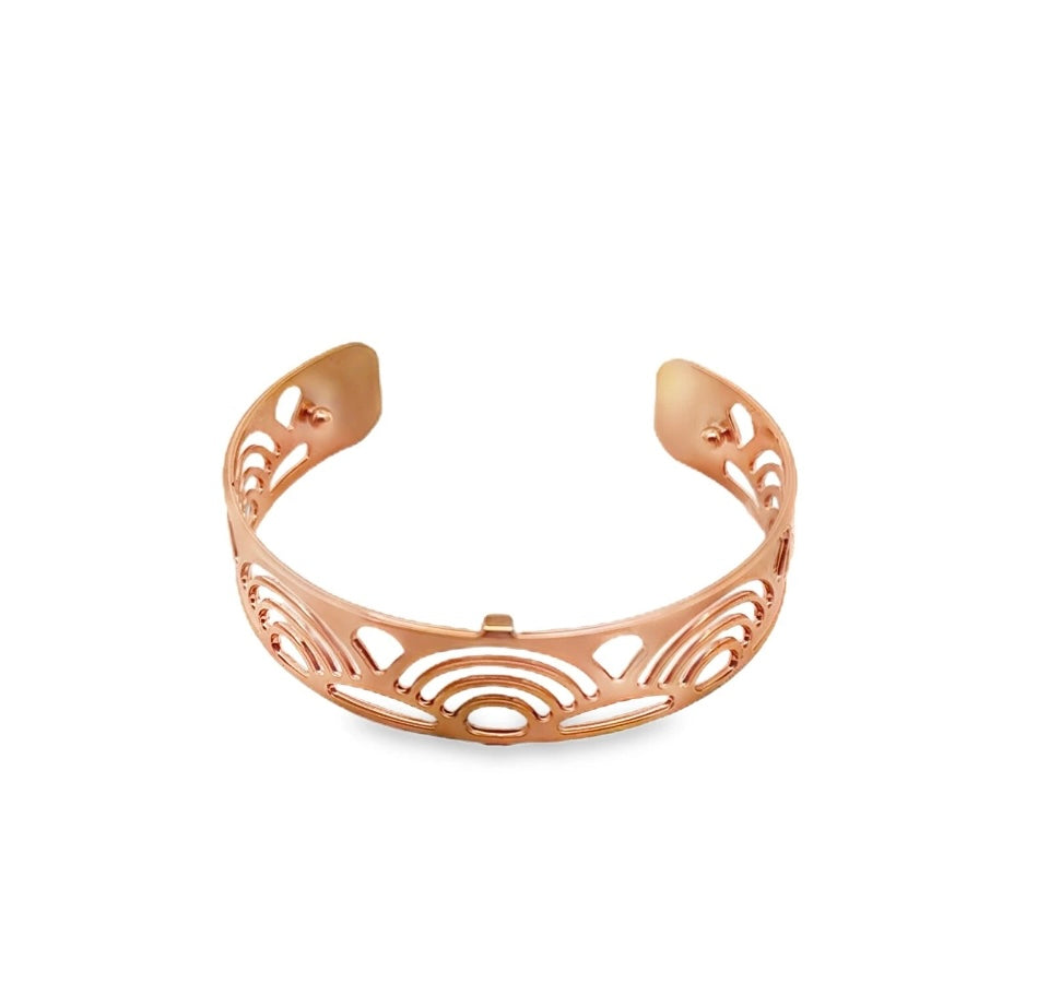 Les Georgettes by Altesse Bangle 14mm Rose Gold Poisson RRP£54 BOXED