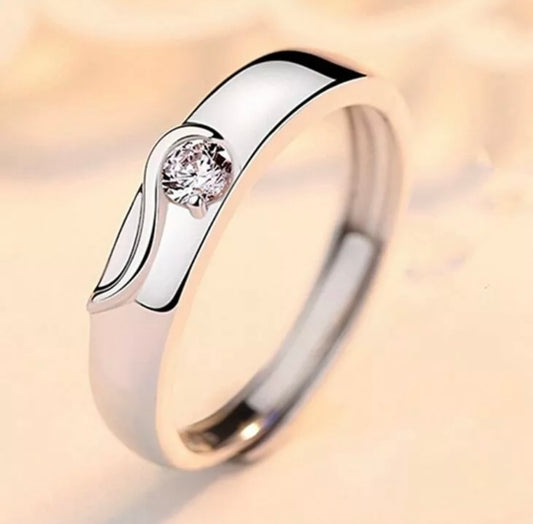 Silver Angel Wing Adjustable Ring