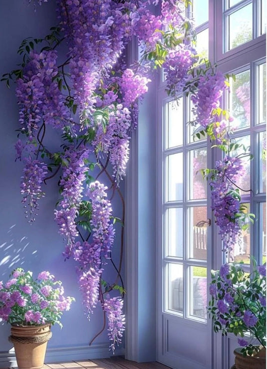 GHHKUD Flower landscape diamond painting kits for adults