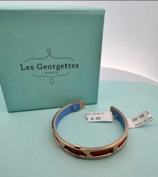 Les Georgettes by Altesse Bangle 8mm Gold giraffe RRP£40 BOXED