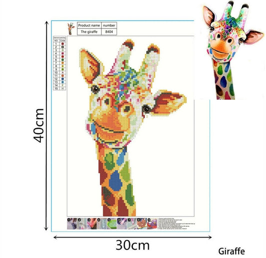 Full Drill 5D Diamond Painting kit giraffe 30cm x 30cm