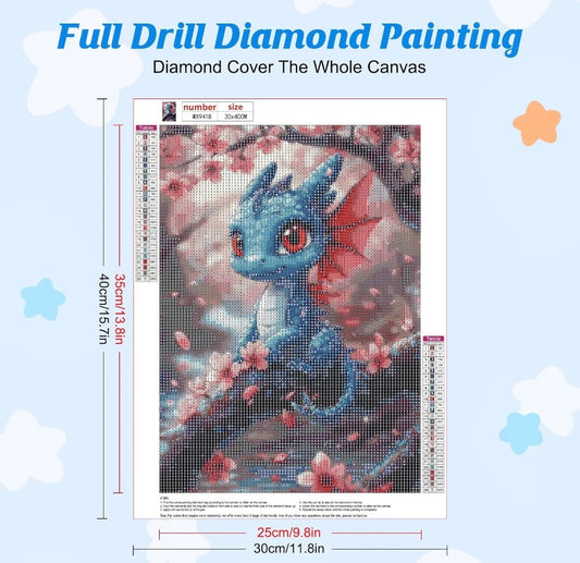 DOMROM Diamond Art Painting Kits for Adults 5D Dragon