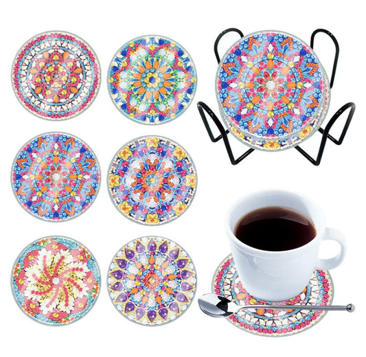 6PCS Diamond Painting Art Coaster Kits