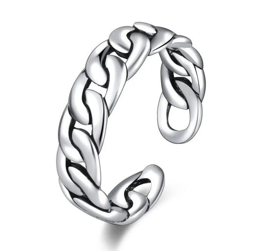 Mens Silver Ring Band Stainless Steel