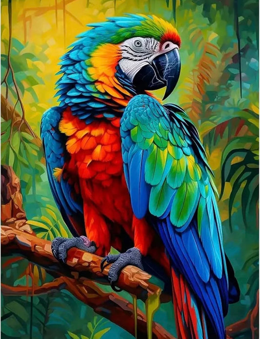 5D Diamond Art Painting Kits, Full Drill parrot