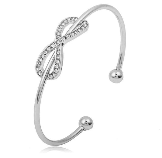Ladies 925 silver Friendship Crystal Bangle