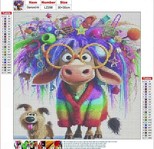 5D Diamond Art Painting Kits for Adults, Cow