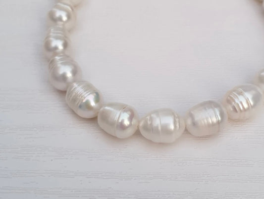 White Pearl Freshwater Jewellery Stretch Bracelet