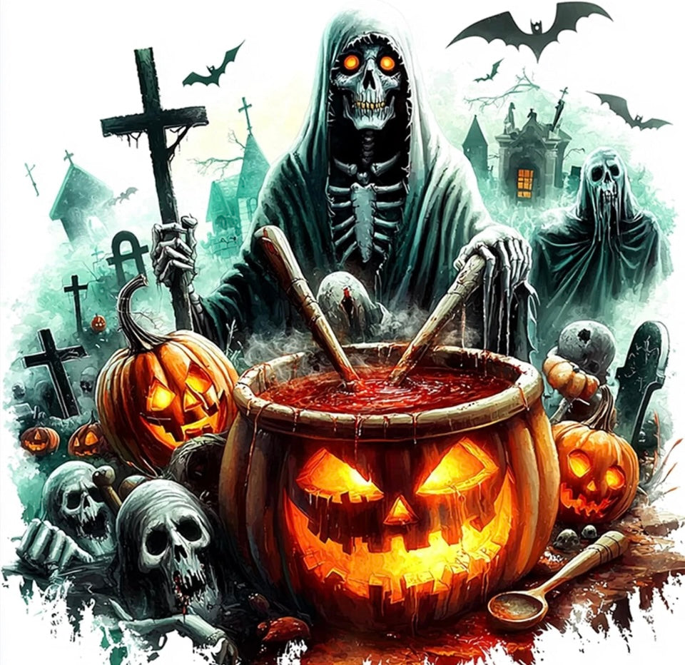 GHHKUD Halloween Skull Diamond Painting Kits for Adults, 5D