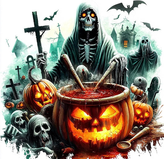 GHHKUD Halloween Skull Diamond Painting Kits for Adults, 5D