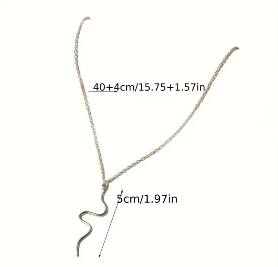 Suitable Snake-shaped Necklace For Dates A Minimalist Snake-shaped Pendant