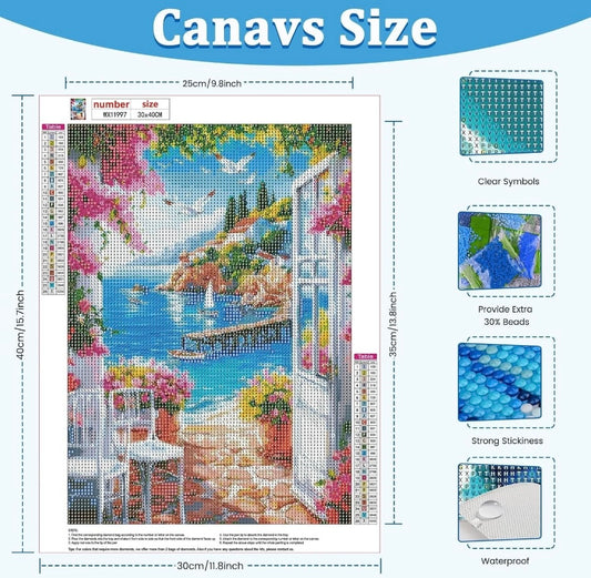 Landscape Diamond Painting Kits Adults,5D DIY 30x40 cm