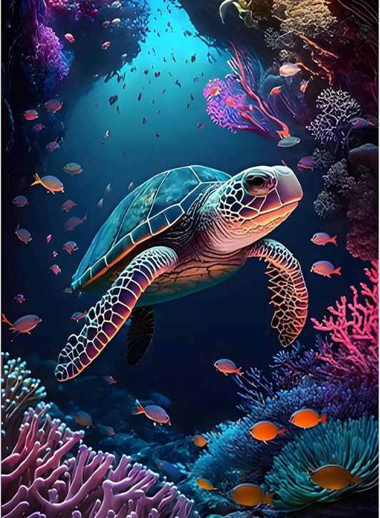 5D Diamond Art Painting Kits for Adults, Sea Turtle
