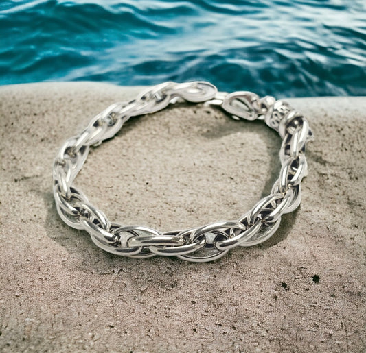 Men’s Solid Silver Chain Bracelet