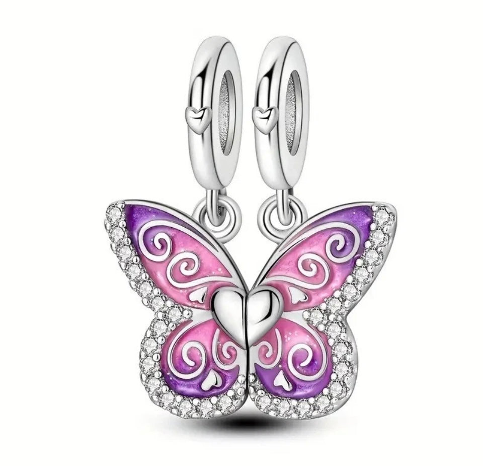 Always my Sister Forever my Friend Charm For Bracelets S925 Sterling Silver
