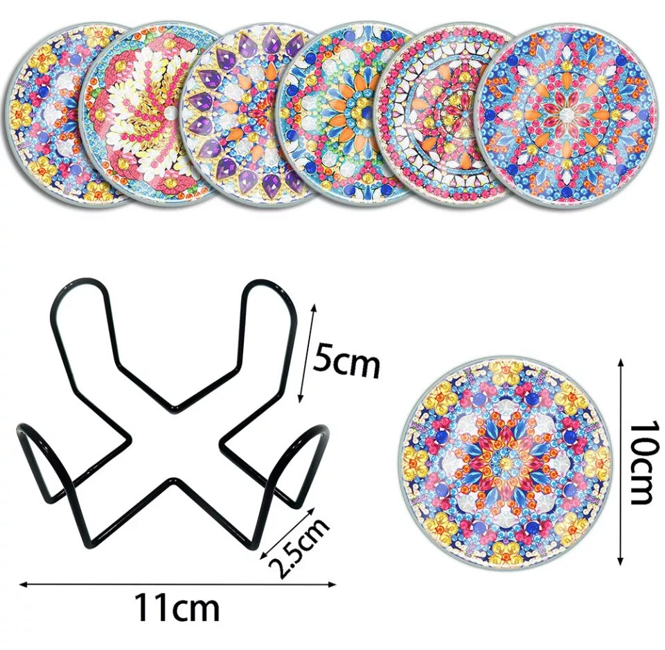 6PCS Diamond Painting Art Coaster Kits